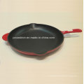 Runde Emaille Gusseisen Skillet mit Griff Dia 31cm